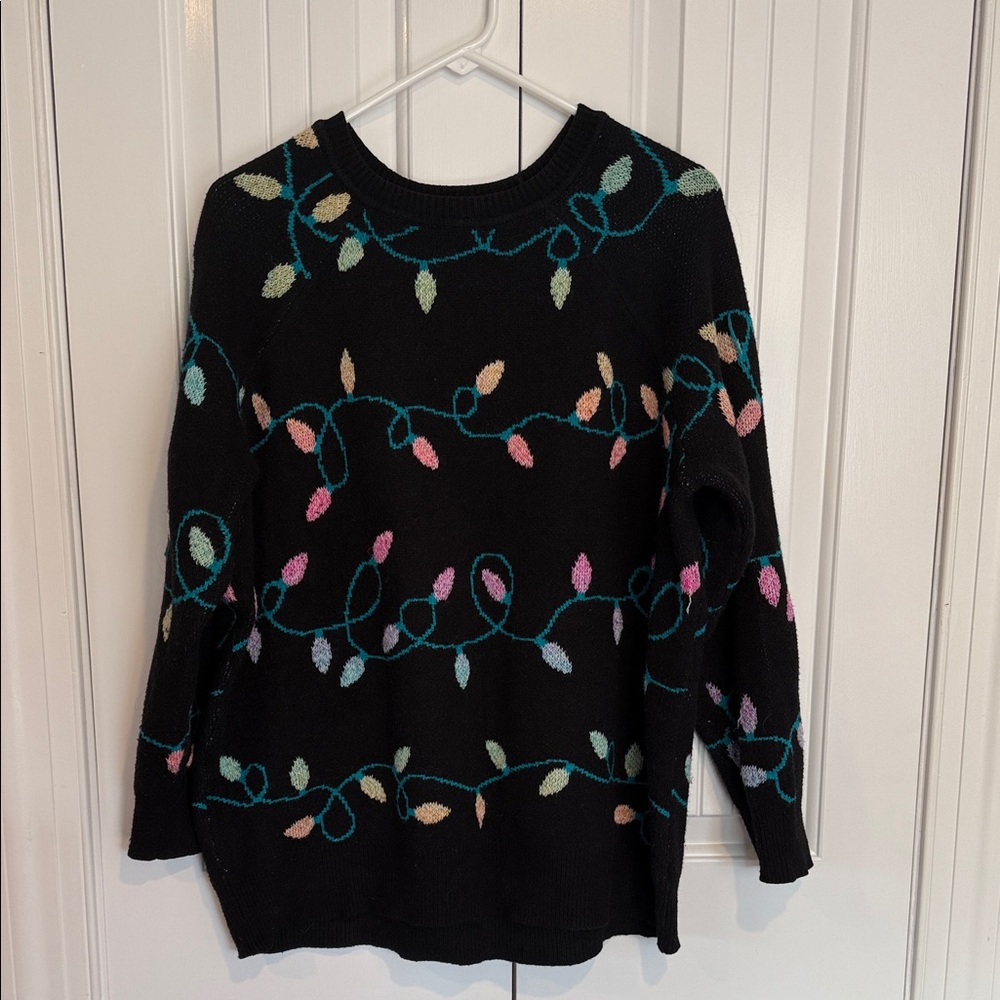 Torrid Black and Teal Knit Sweater